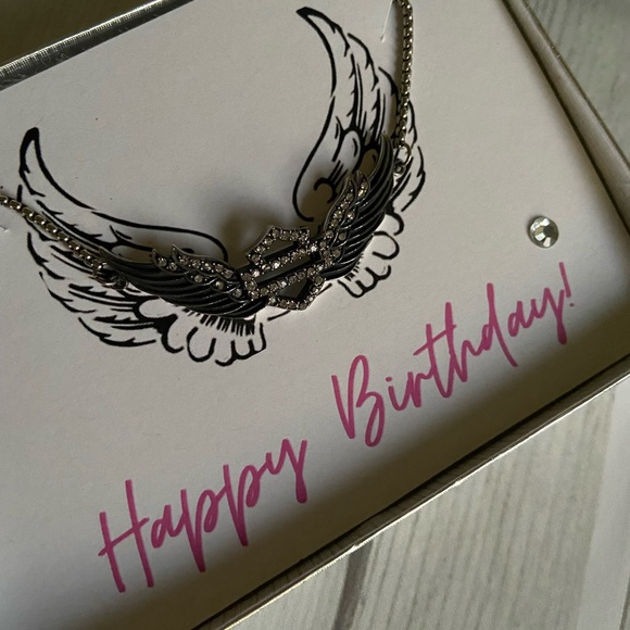 Happy Birthday Wing Womens Necklace Gift - Picture 2 of 7